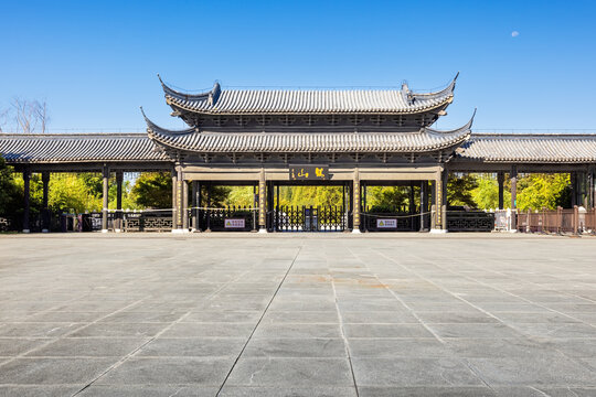镇江焦山风景区中式大门