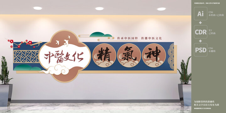 中医精气神展板文化墙