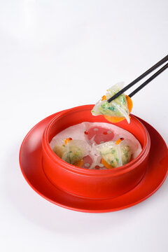 鲜虾菜苗饺