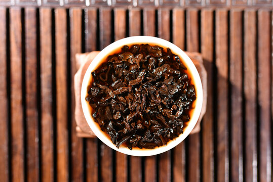 云南普洱茶熟茶叶底