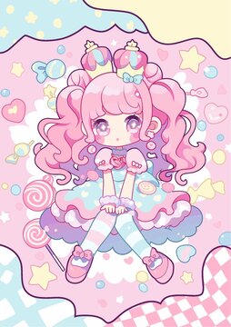 卡通女孩印花