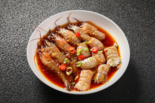 生腌杂鲜皮皮虾蟹腿鲜虾