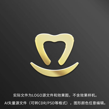 牙齿笑容LOGO标志设计