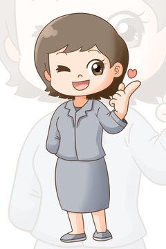卡通女士工装服装