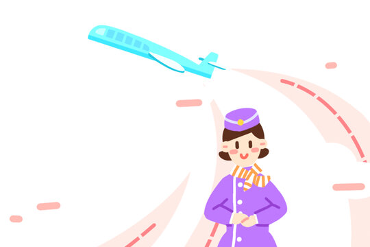 妇女节空乘元素
