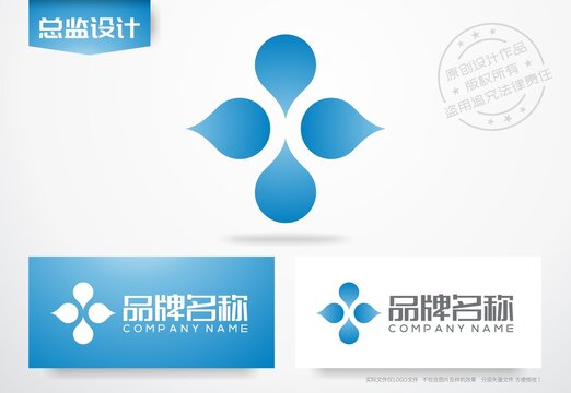 水滴logo标志设计