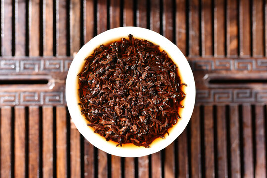 云南普洱茶熟茶冰岛叶底