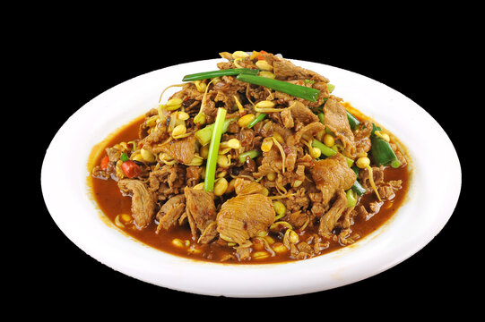 豆芽炒肉