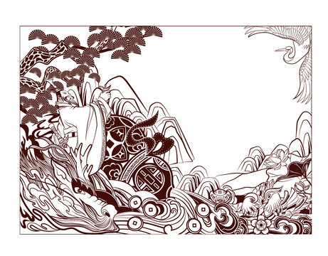 对酒当歌葫芦吉祥横版