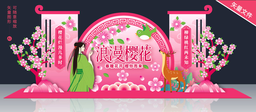 樱花节美陈