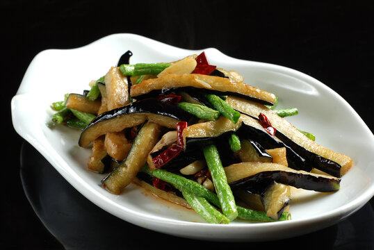 豇豆炒茄子
