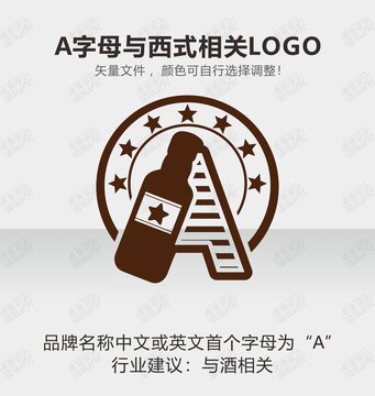 A字母酒类标志