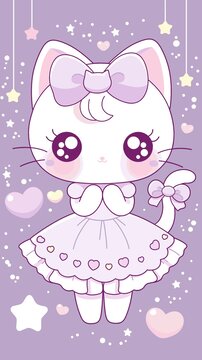 可爱卡通猫咪印花