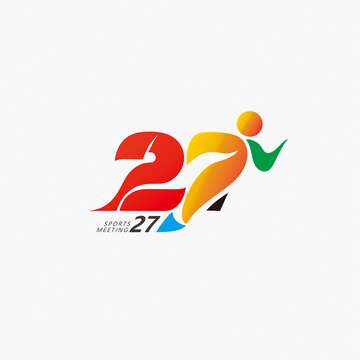27届中小学校园田径运动会会微标LOGO