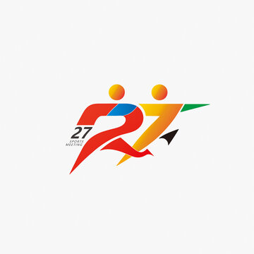 27届中小学校园田径运动会会微标LOGO