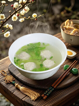 生菜丸子汤