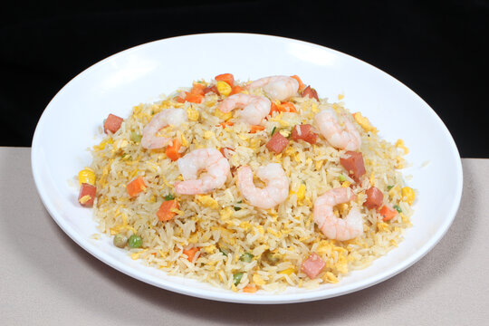 滑蛋虾仁饭