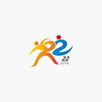 22届中小学校园田径运动会会微标LOGO