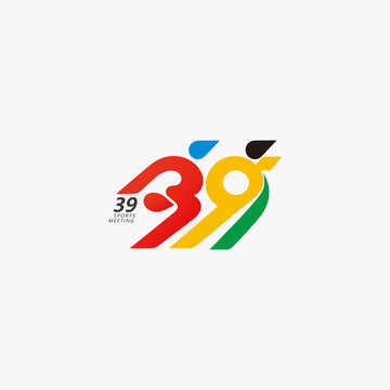 39届中小学校园田径运动会会微标LOGO