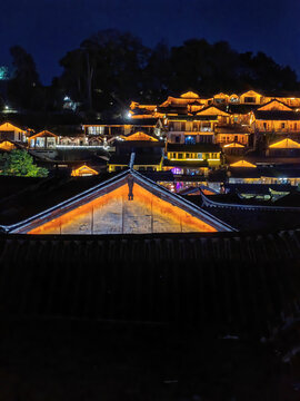 丽江古城大研夜景