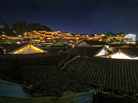 丽江古城夜景