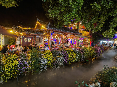 丽江古城夜景