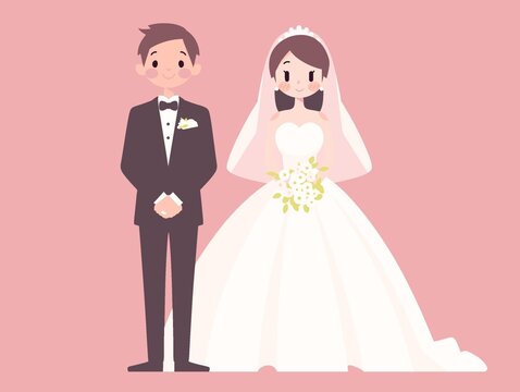 婚礼温馨插画