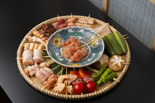 烧鸟食材拼盘生