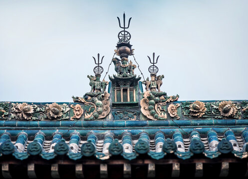 晋祠圣母殿琉璃脊饰