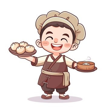 包子店卡通