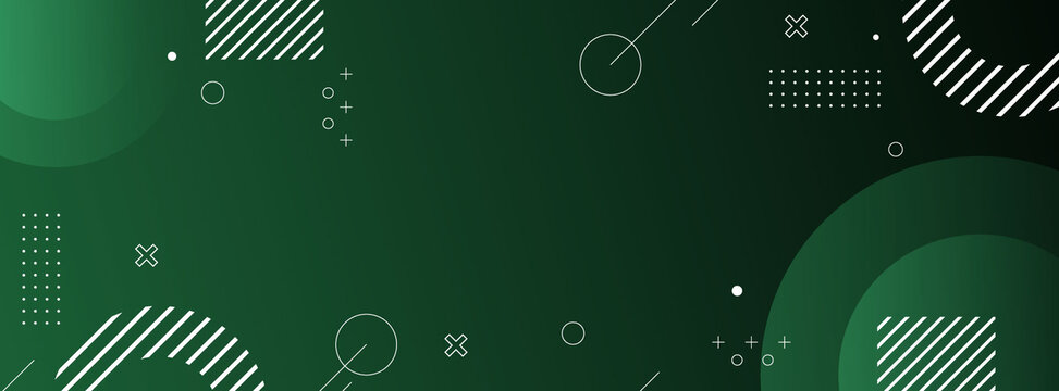 深绿色渐变几何矢量背景