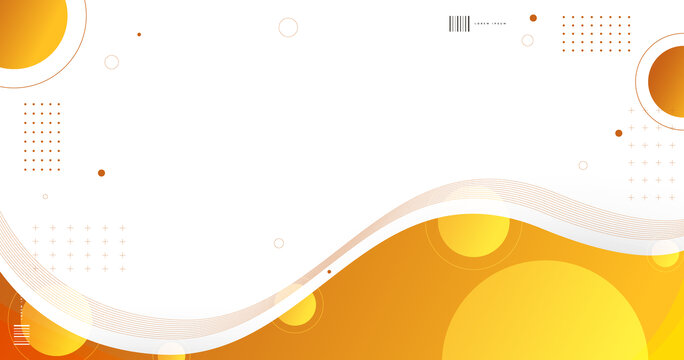 白底黄色抽象曲线矢量背景