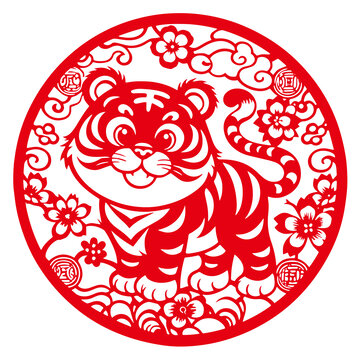虎年剪纸窗花
