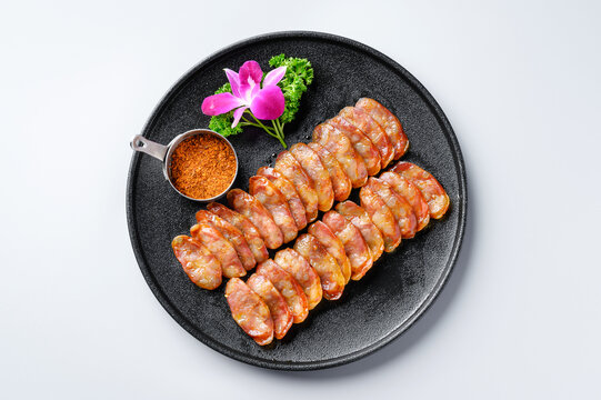 清蒸腊肉肠
