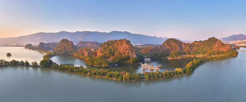 肇庆七星岩全景