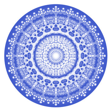 蓝色青花纹理