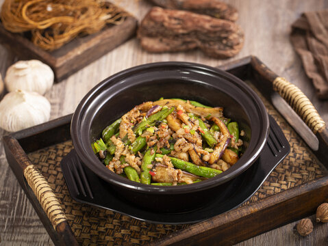 茄子豆角煲