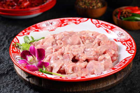 火锅配菜鸡肉块