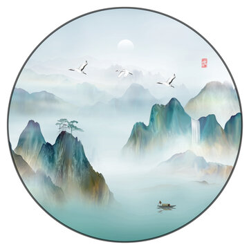 水墨山水画