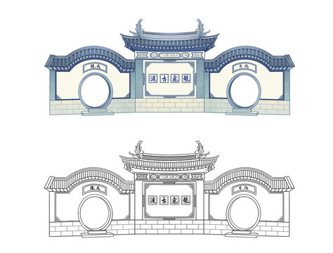 云南大理地标建筑龙龛码头