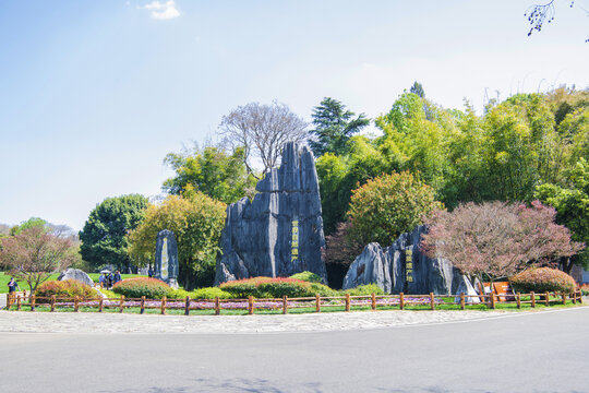 石林景区世界自然遗产刻字石