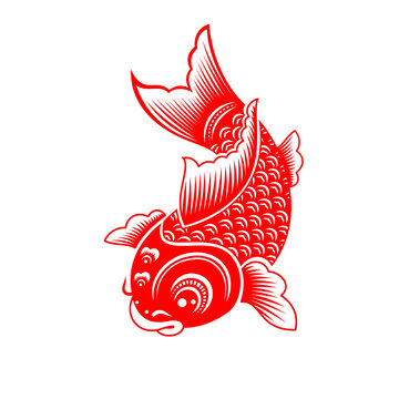 卡通剪纸鱼
