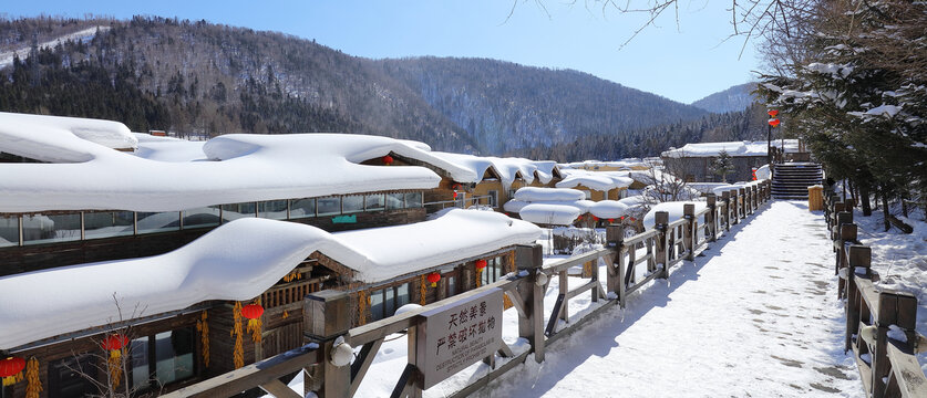 中国雪乡全景