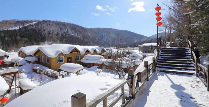 中国雪乡全景