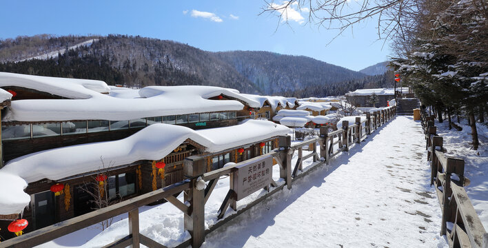 中国雪乡全景