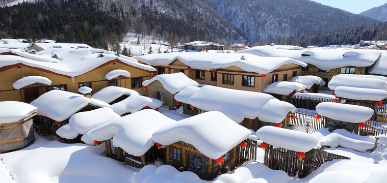 中国雪乡全景