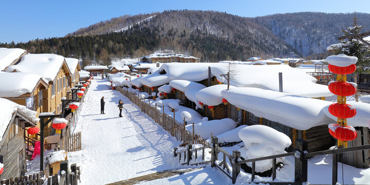 中国雪乡全景