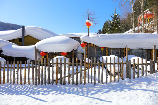 中国雪乡全景