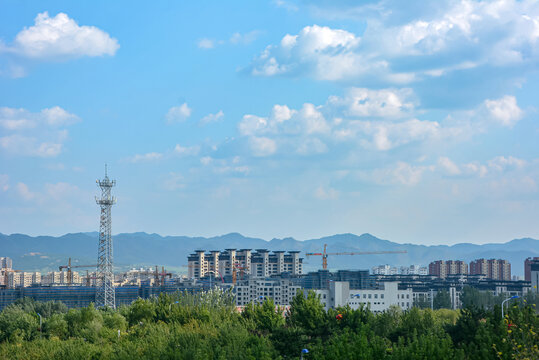 城市小镇风光