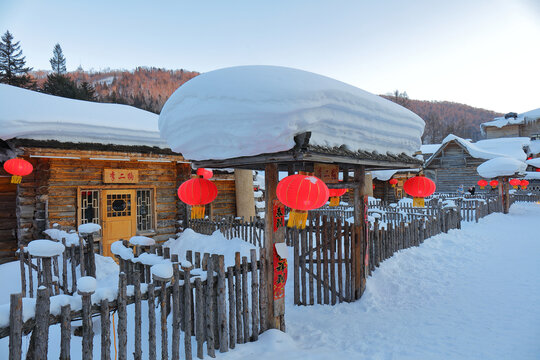 中国雪乡全景